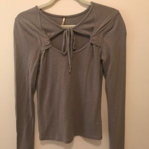 Free People Tie Front Shirt